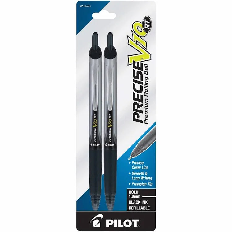 Pilot Precise Pen V10 RT Bole 1.0mm Black Ink