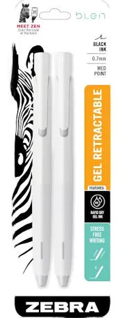 Zebra Blen Gel Retractable 0.7mm Black Ink