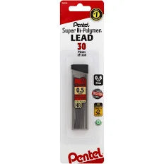 Pentel Super Hi-Polymer Lead 30 Pcs