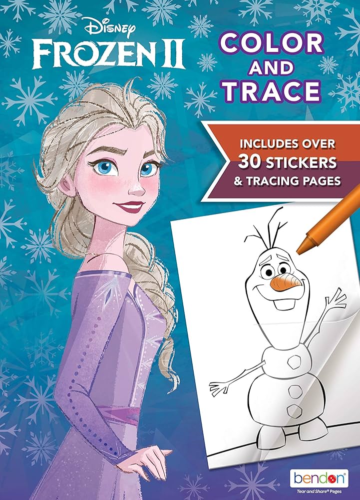 Bendon Frozen 2 Color and Trace Book