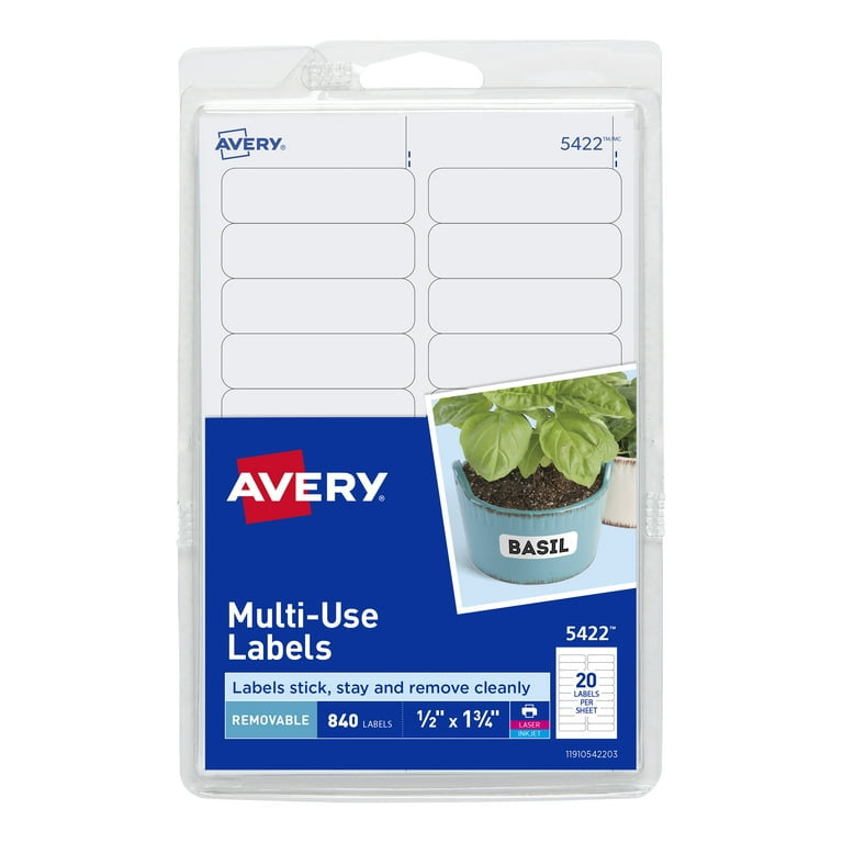 Avery Multi-Use Labels - Removable (840 Count)