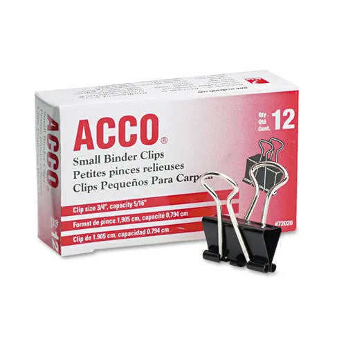 Acco Small Binder Clips 12