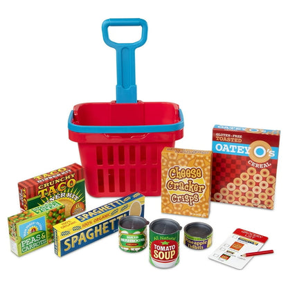 Melissa & Doug Fill & Roll Grocery Basket Play Set