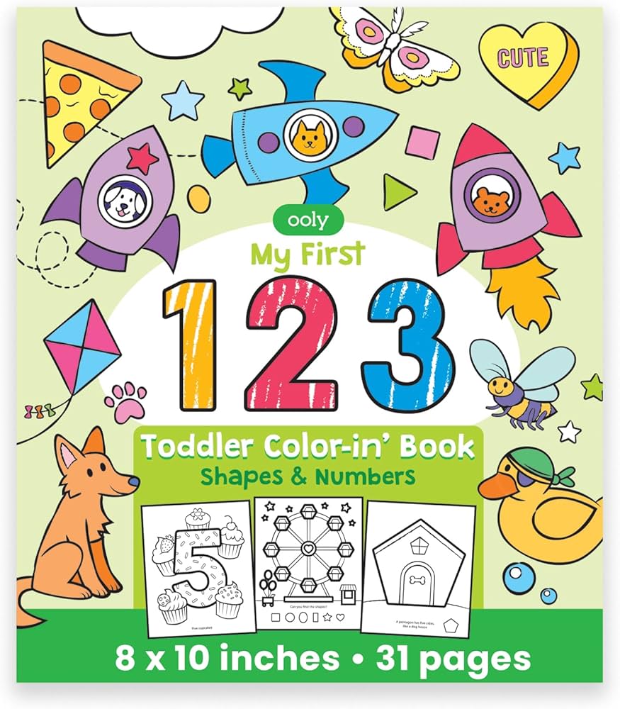 Ooly My First Book - Toddler Color-In Book