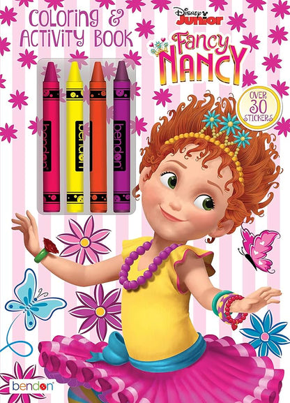 Disney Junior Fancy Nancy Coloring & Activity Book w/ Crayons - Stickers - Bendon