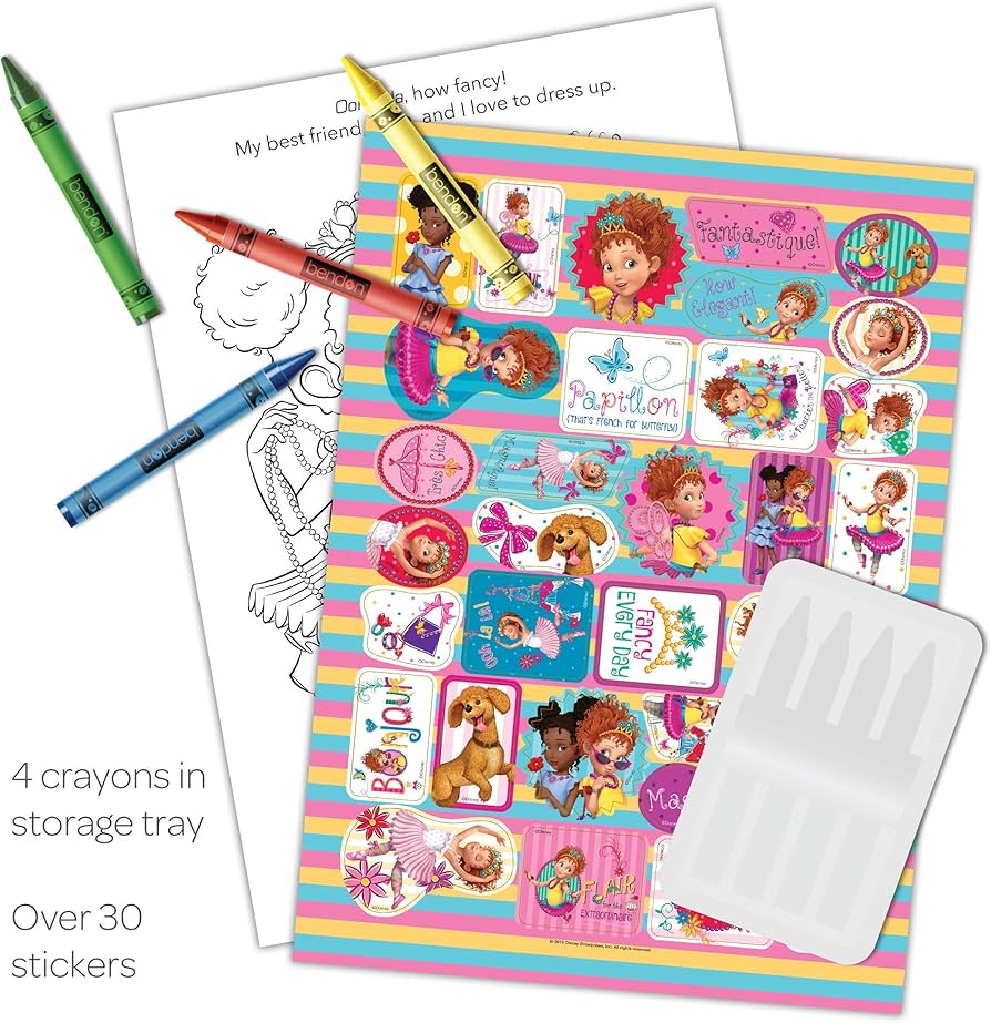 Disney Junior Fancy Nancy Coloring & Activity Book w/ Crayons - Stickers - Bendon