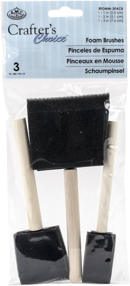 Crafter's Choice Foam Brush, 3-Pack Assorted Size