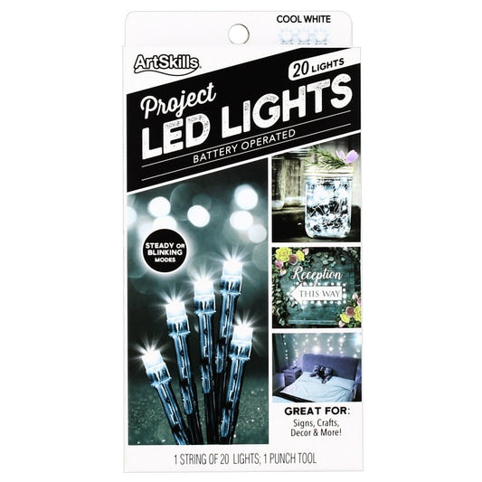 ArtSkills LED Project Light Kit, for Indoor Posters & Wall Decor, 20 Light Strand, Battery Operated