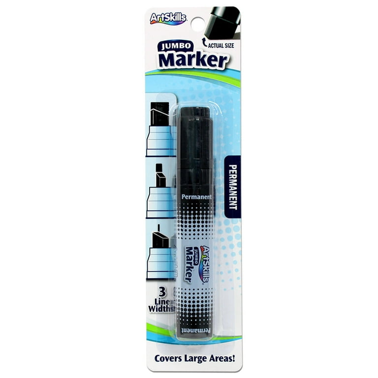 ArtSkills Jumbo Black Permanent Marker for Arts & Crafts, Chisel Tip Marker