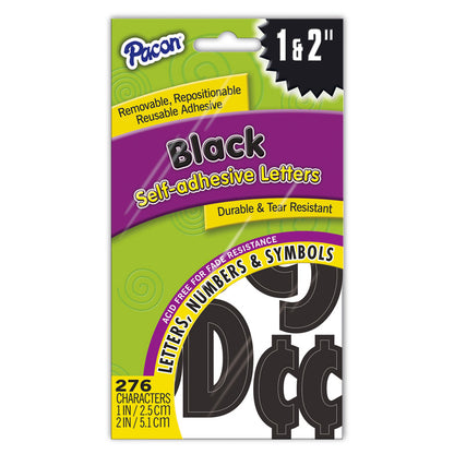 Pacon Self-Adhesive Letter Black Color