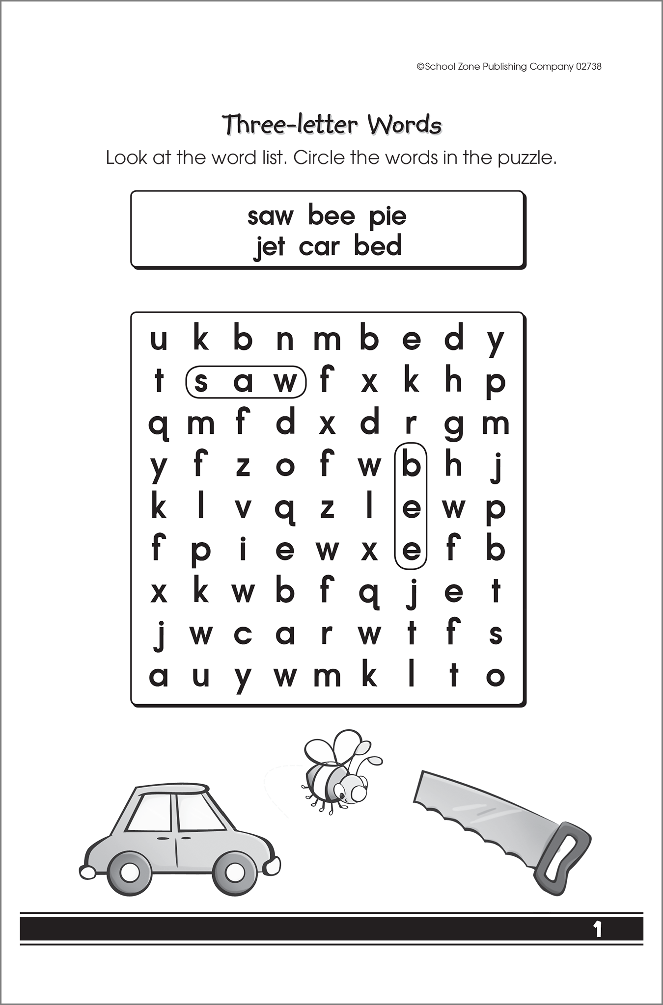 School Zone Activity Book K- 1 (Ages 5-7)