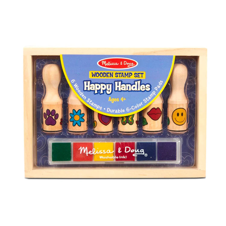 Melissa & Doug Happy Handles Wooden Stamp Set
