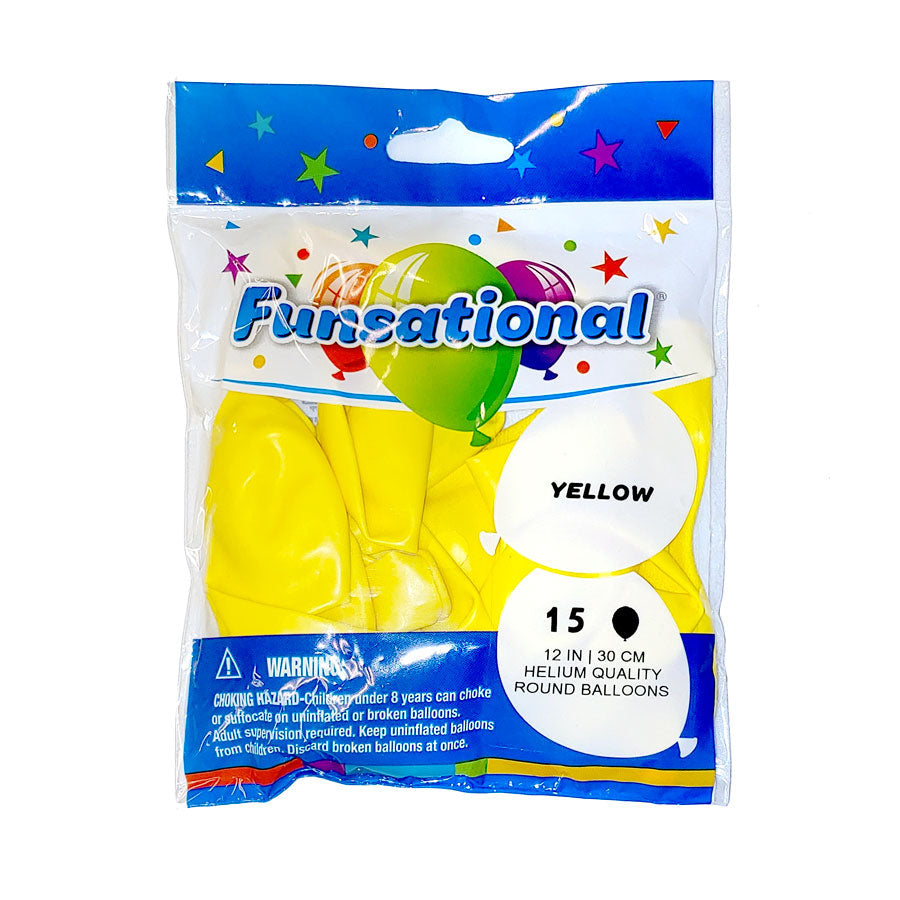 Funsational Latex Balloons (15 Pack) - Party Supplies Decorations