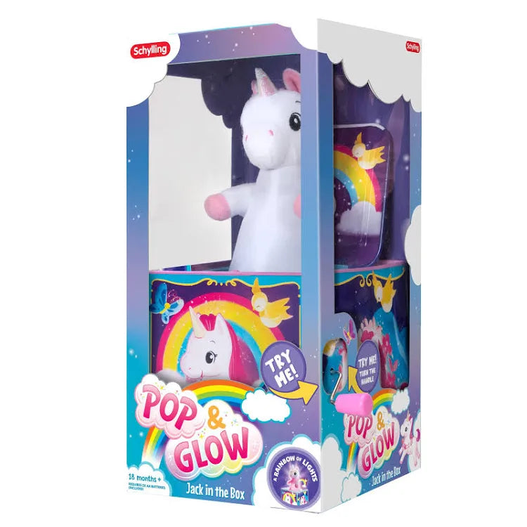 Schylling Unicorn Pop & Glow Jack in The Box