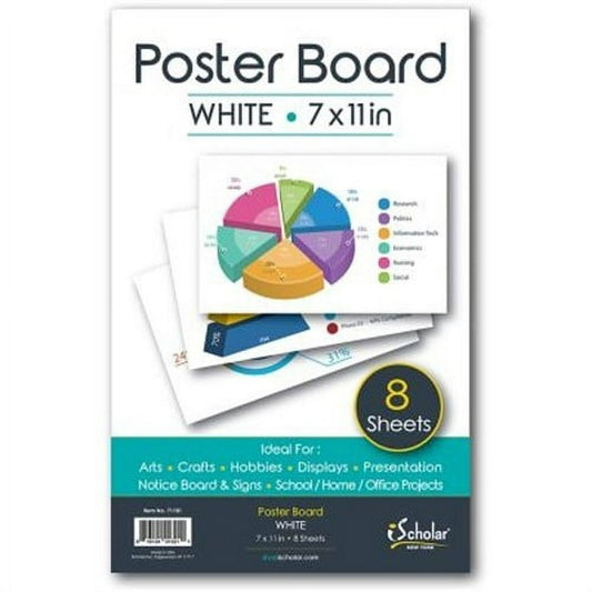 iScholar Poster Board White (8 Sheets)