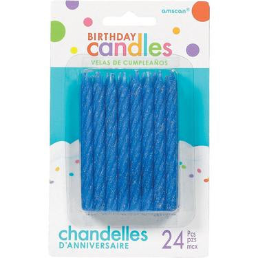 GlitterSpiral Birthday Candles- 24 ct