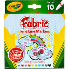 Crayola 10 Fine Line Fabric Markers