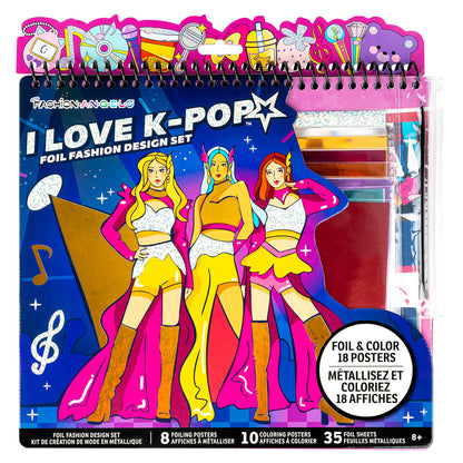 I Love K-Pop Foil Fashion Design Set