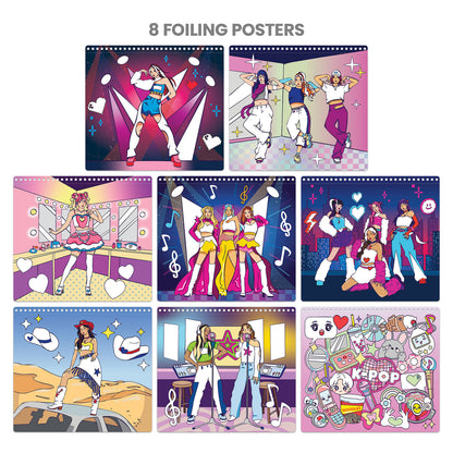 I Love K-Pop Foil Fashion Design Set