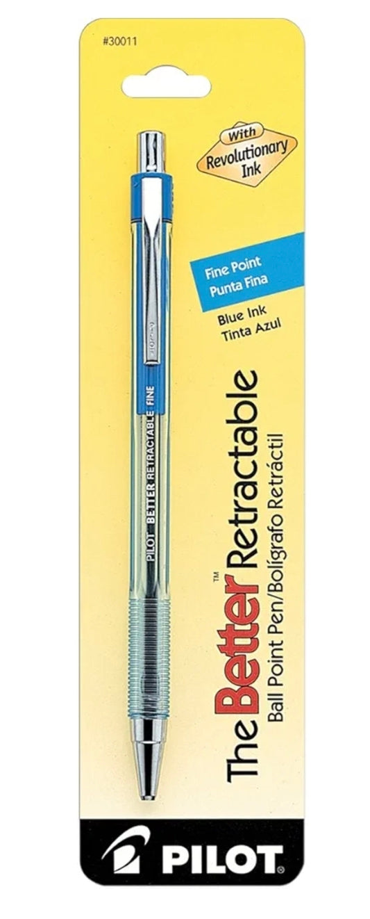 Pilot The Better Retractable Ballpoint Pen, Fine Point Single Pen