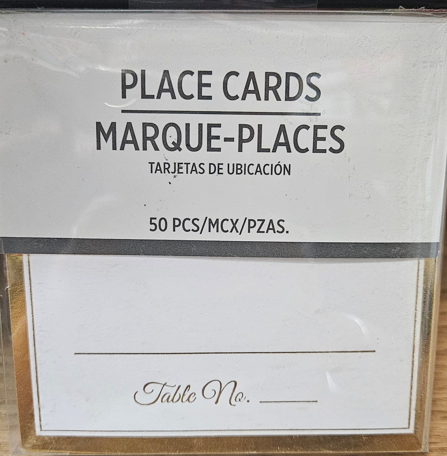 Place Cards Gold Trim
