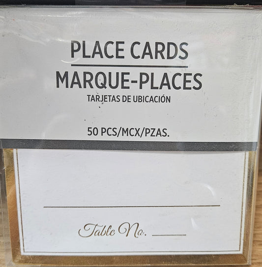 Place Cards Gold Trim