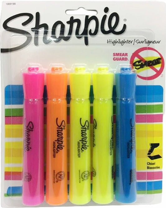 Sharpie highlighter 5 ct