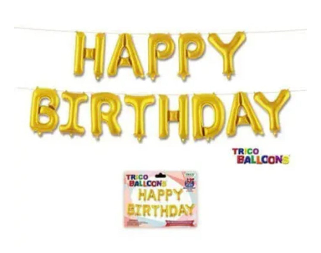 Foil Happy Birthday Banner Balloons