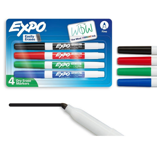 Expo 4 Thin Dry Erase Markers