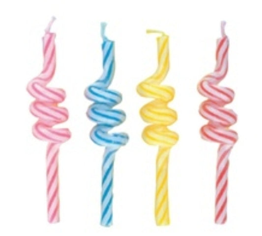 Unique Party Striped Coil Candle