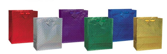 Assorted Holographic Gift Bag 12 3/4 H x 10 1/2 W
