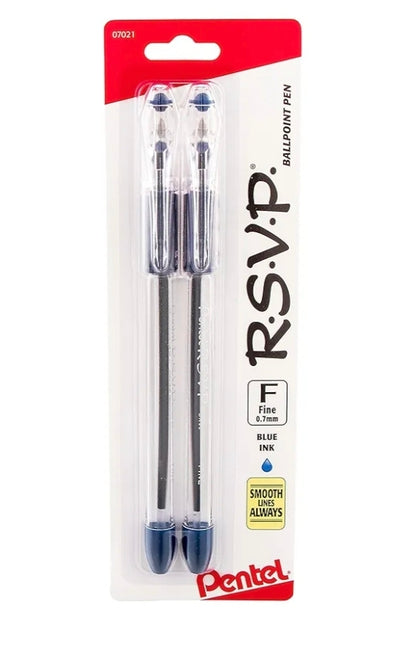 Pentel R.S.V.P. Ballpoint Pen Fine Line 2/ea