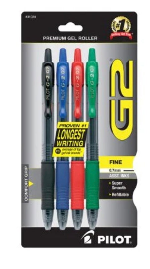 Pilot G2 Fine Ass. 4 ct