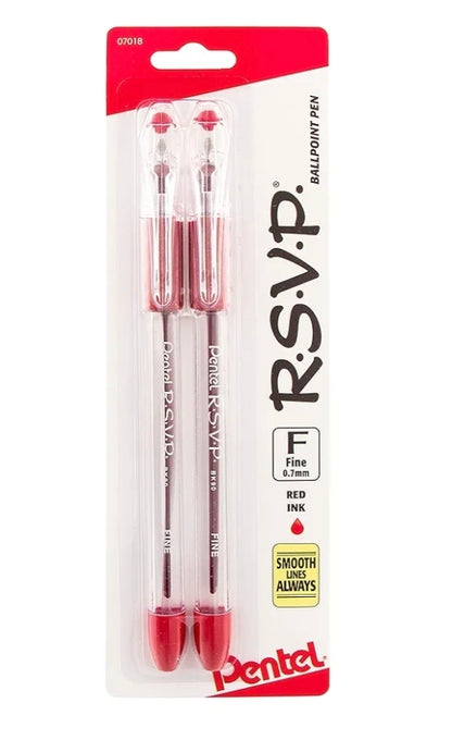 Pentel R.S.V.P. Ballpoint Pen Fine Line 2/ea