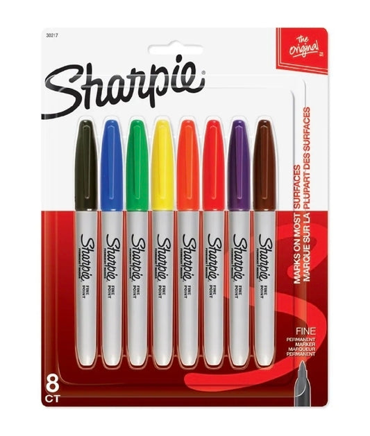 Sharpie Fine Point Permanent Marker Assorted, 8.0 ea