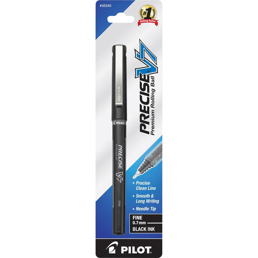 Pilot Precise V7 Rolling Ball Pen, 0.7mm Black Ink