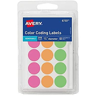 Avery Color Coding Labels 3/4 Diameter