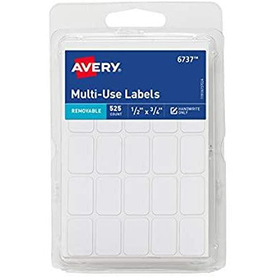 Avery Multi-Use Labels 1/2 x 3/4 (525 Count)