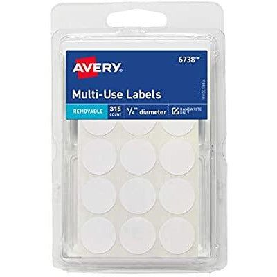 Avery Multi-Use Labels 3/4 Diameter Dots