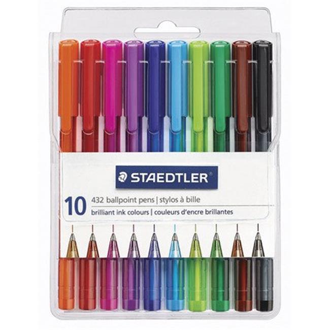 Staedtler Ballpoint Pens, Assorted Colors (10 Pack)