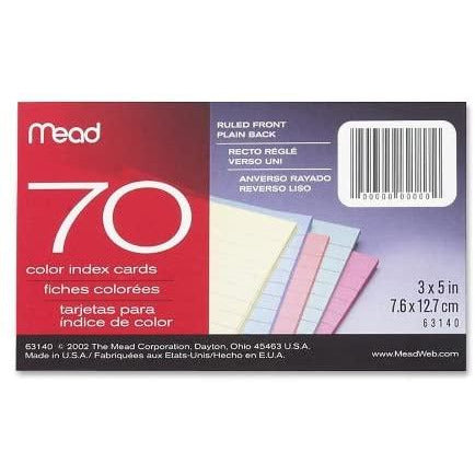 Mead - 70 Color Index Cards
