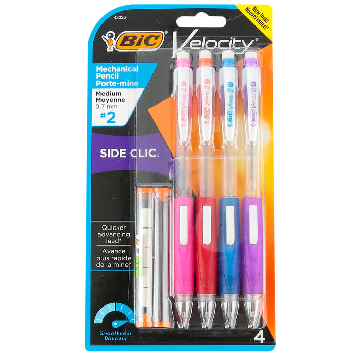 BiC Velocity Side Clic Mechanical Pencil (4 Pack)