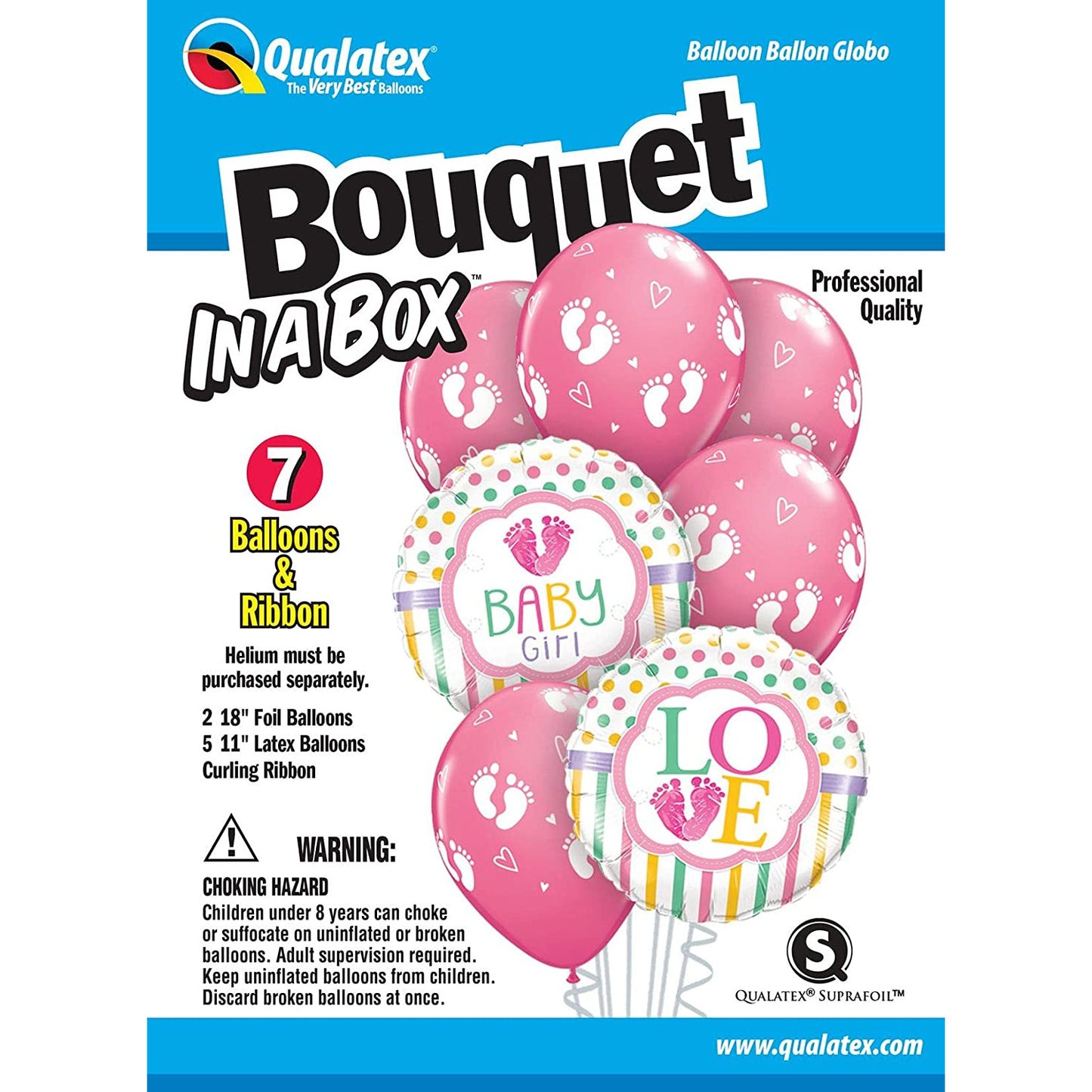 Baby Girl - Bouquet in a Box Balloons