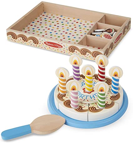 Wooden Birthday Cake Playset