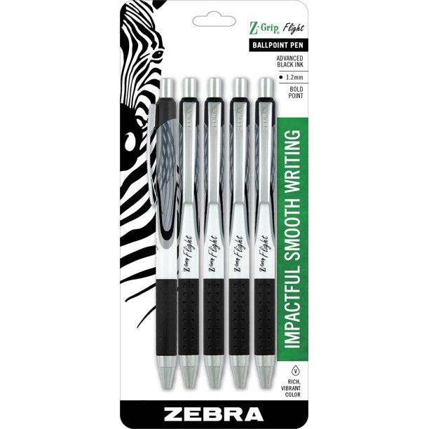 Zebra Z Grip Flight Ballpoint Pens (4 Pack)