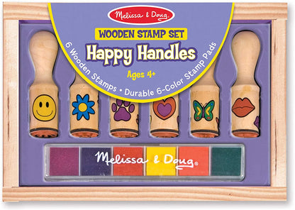 Wooden Stamp Set Happy Handles