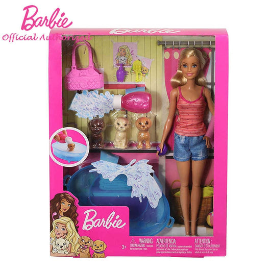 Barbie With Pets Wash & Play