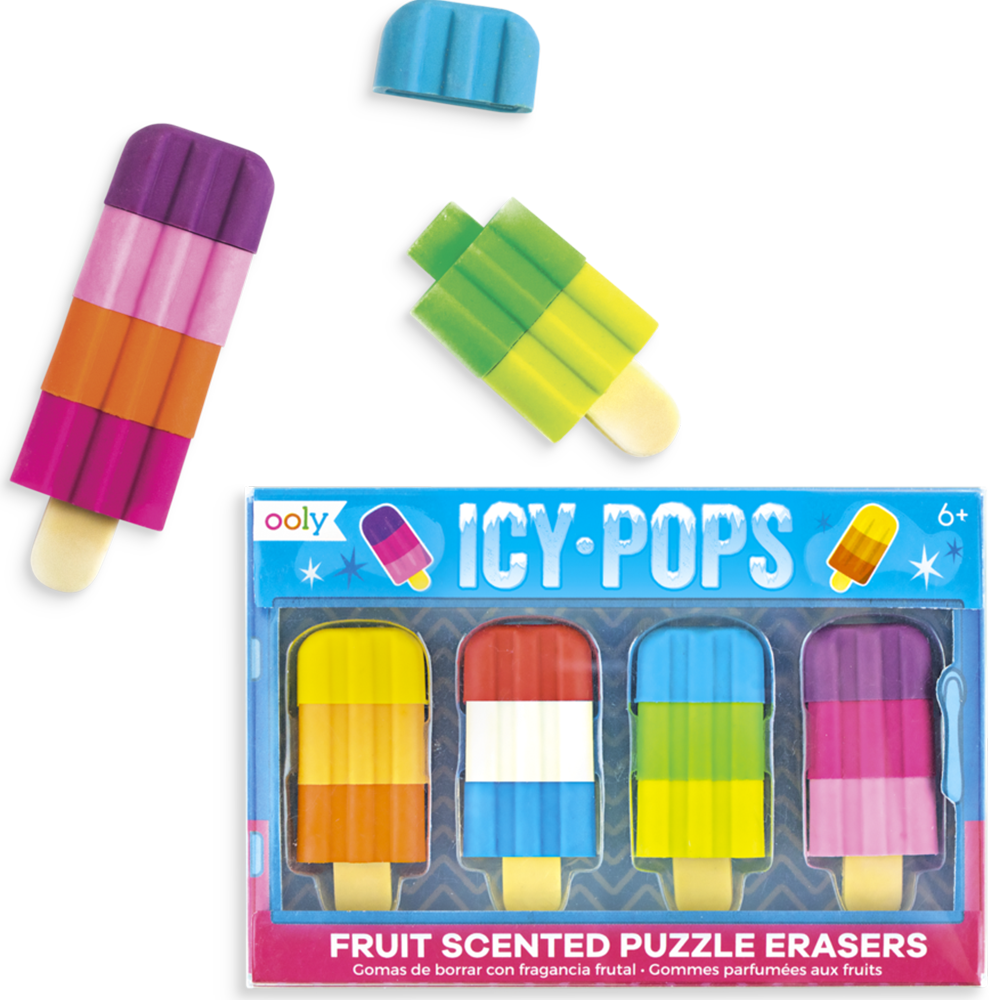 Ooly Icy Pops Fruit Scented Puzzle Erasers