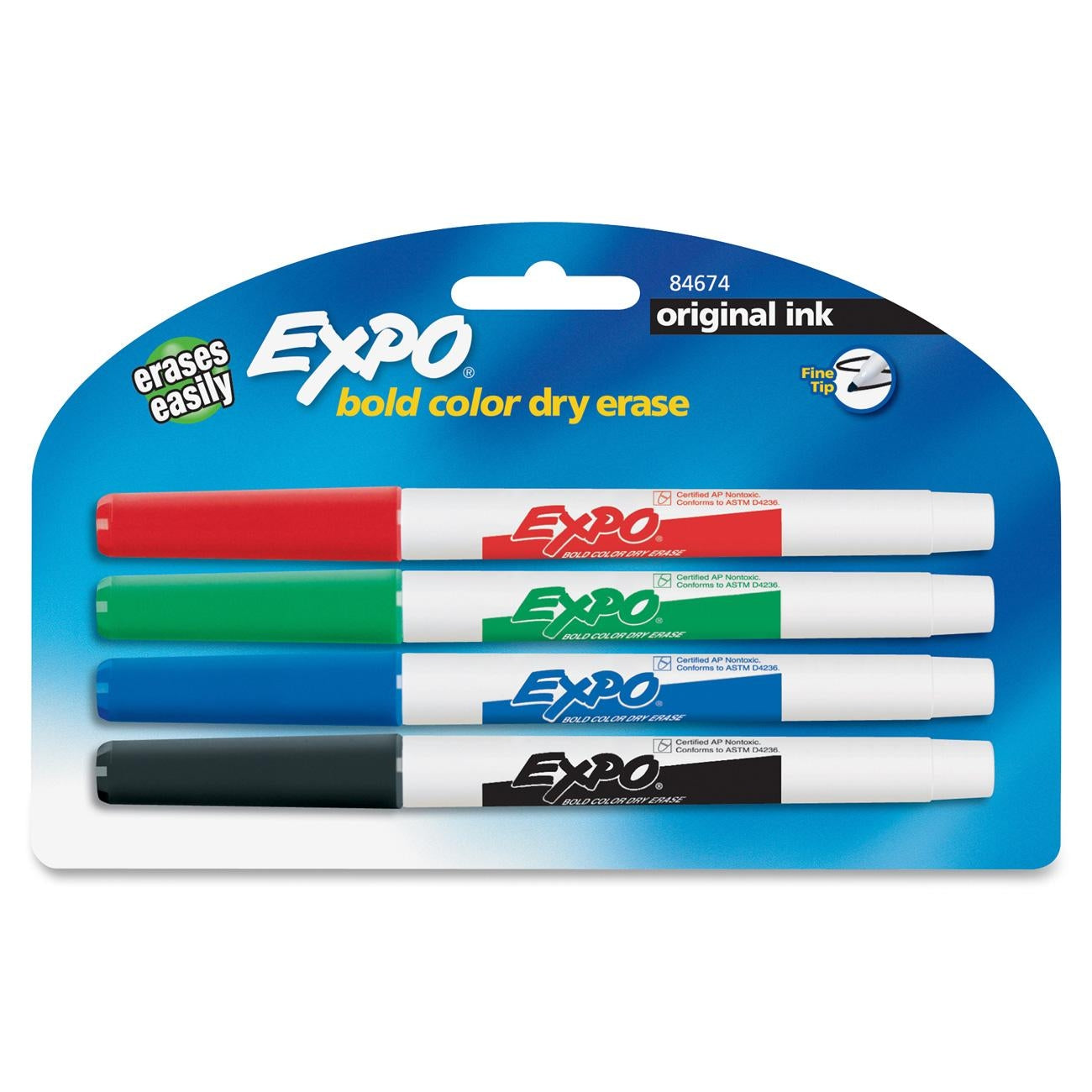 Expo Dry Erase Markers, Fine Tip (4 Pack)