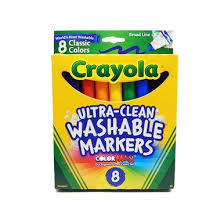 Crayola Ultra-Clean Broad Line Markers 8 Ct